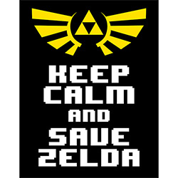 Placa Decorativa: Keep Calm And Save Zelda