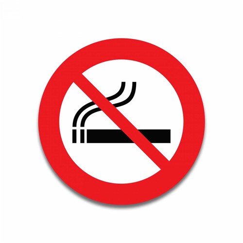 Placa Decorativa MDF - Sinalização Proibido Fumar