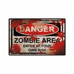 Placa Decorativa Mod. 38 - Zombie Zone