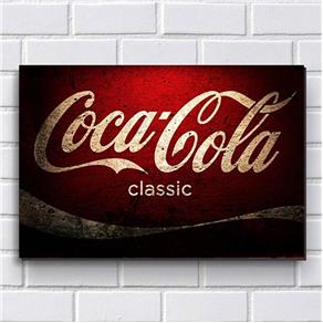 Placa Decorativa - Modelo P133 - Coca-Cola 30X20Cm em Mdf