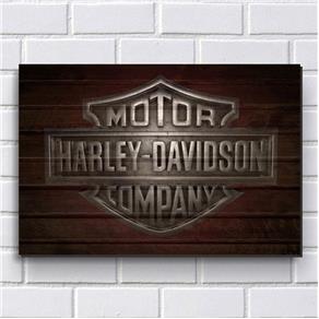Placa Decorativa - Modelo P180 - Harley - Davidson 30X20Cm em Mdf