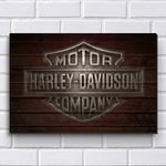 Placa Decorativa - Modelo P180 - Harley - Davidson 30X20Cm Em Mdf