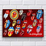 Placa Decorativa - Modelo P188 - The Rolling Stones 30X20Cm Em Mdf
