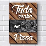 Placa Decorativa - Pizza - Pizzaria - P578 30X20Cm Em Mdf