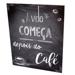 Placa Decorativa Prolab Gift Café Preta