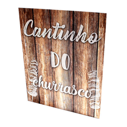 Placa Decorativa Prolab Gift Churrasco B Marrom