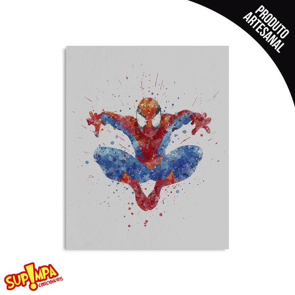 Placa Decorativa Spider-Man - Homem Aranha - Aquarela - Marvel