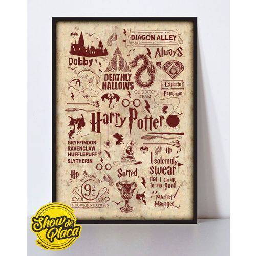 Tudo sobre 'Placa Harry Potter - T1004'