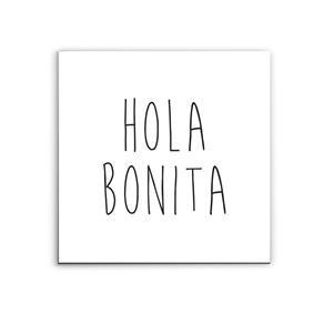 Placa Hola Bonita 41x41cm - Estúdio 87