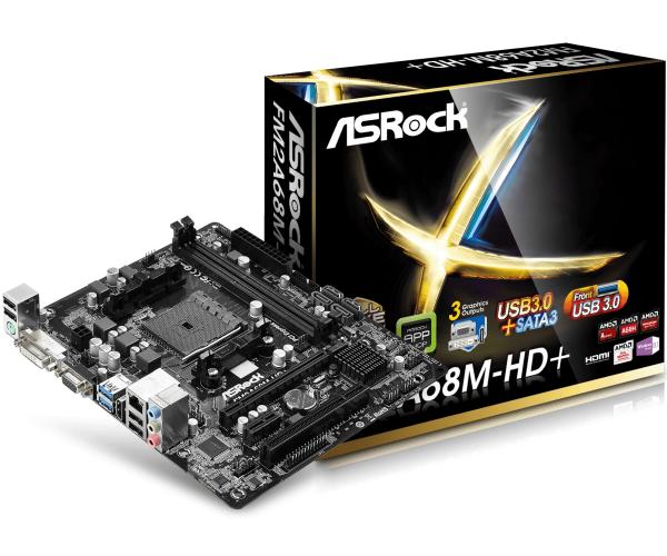 Placa Mãe AMD AsRock FM2A68M-HD DDR3 FM2+