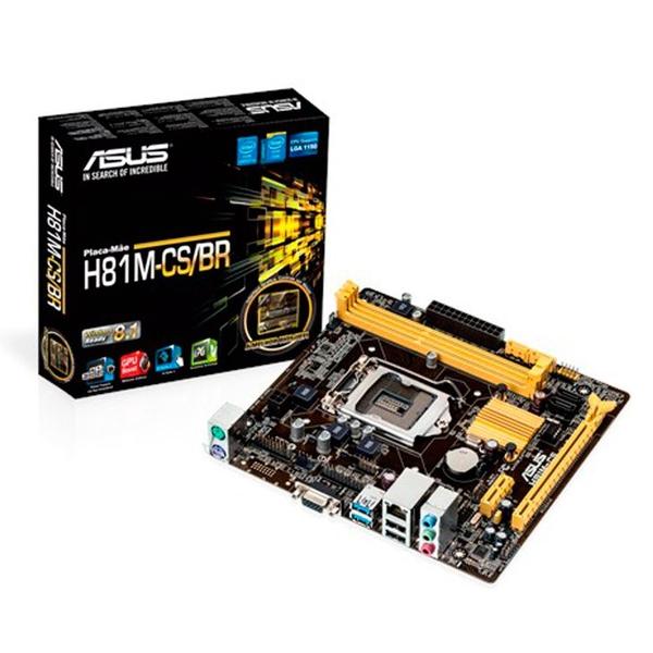 Placa Mãe Asus Intel H81m-Cs/Br Intel 1150, Svr, Ddr3