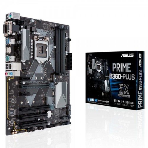 Placa Mãe Asus Prime B360-Plus, Intel Lga 1151 Atx, 4xddr4, Safe Slot, Áudio Gamer