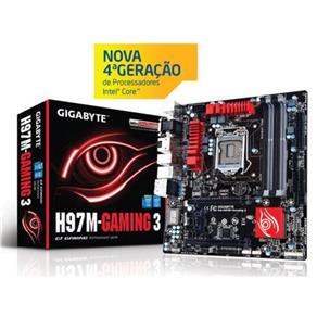 Placa Mãe Gigabyte Gaming 3 para Intel LGA 1150 Série 9 DDR3 1600MHz - GA-H97M-Gaming3