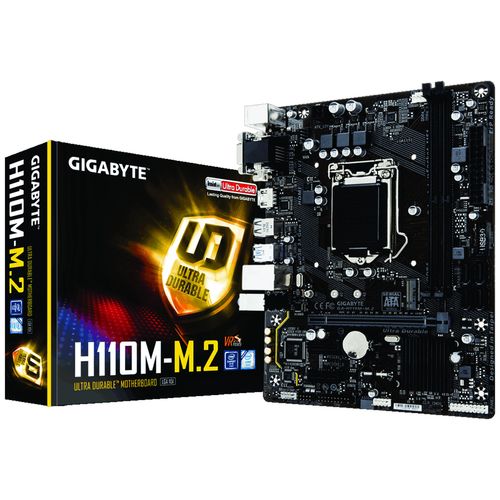 Placa-Mãe GIGABYTE P/ Intel LGA 1151 MATX GA-H110M-M.2 DDR4