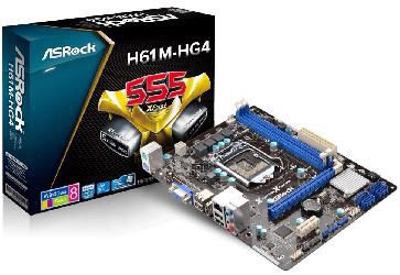 PLACA-MAE Micro ATX ASROCK H61M-HG4 - LGA 1155 - 2A e 3 Geracao D-SUB/HDMI - USB 2.0