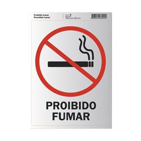 Placa Sinalização - Proibido Fumar