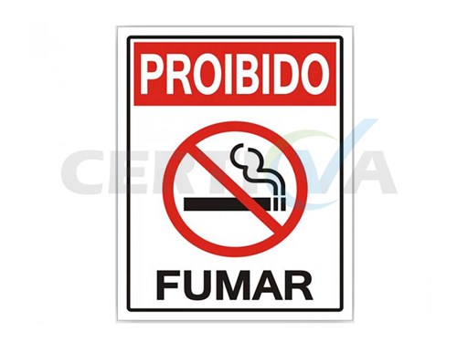 Placa Sinalizadora Proibido Fumar 01972