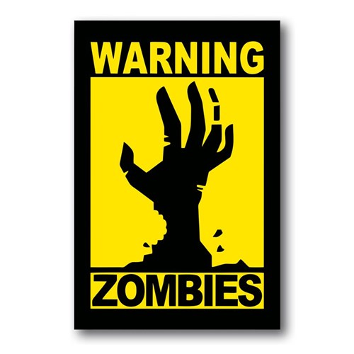 Placa Warning Zombies (30x40 Cm)