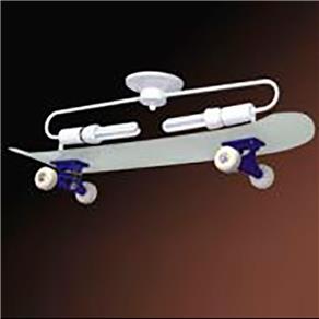 Plafon Skate Branco para 2 Lampadas E-27