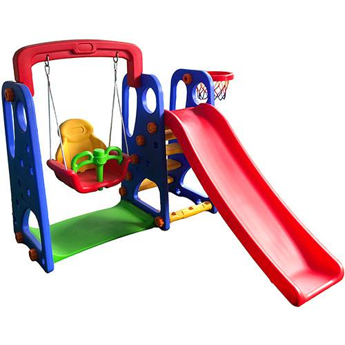Tudo sobre 'Playground Completo Criança Feliz Barzi Motors Escorregador Balanço e Cesta de Basquete - de 2 a 4 Anos'
