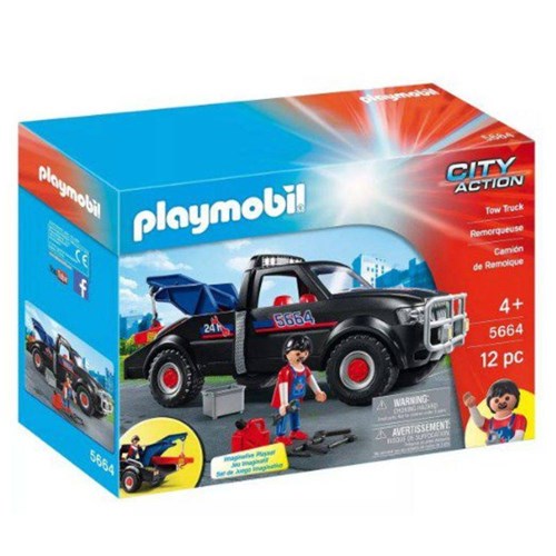 Playmobil 5664 City Action Caminhao Guincho e Reboque