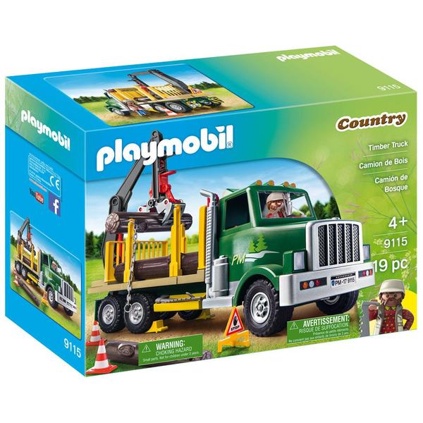 Playmobil - Caminhão Porta Madeira - 9115 - Sunny