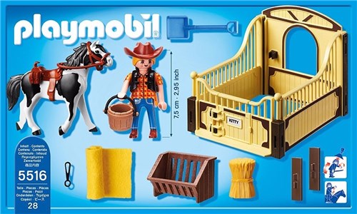 Playmobil Country - Cavalo Apaloosa com Estábulo