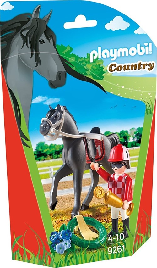Playmobil Country - Joquei com Cavalo Árabe