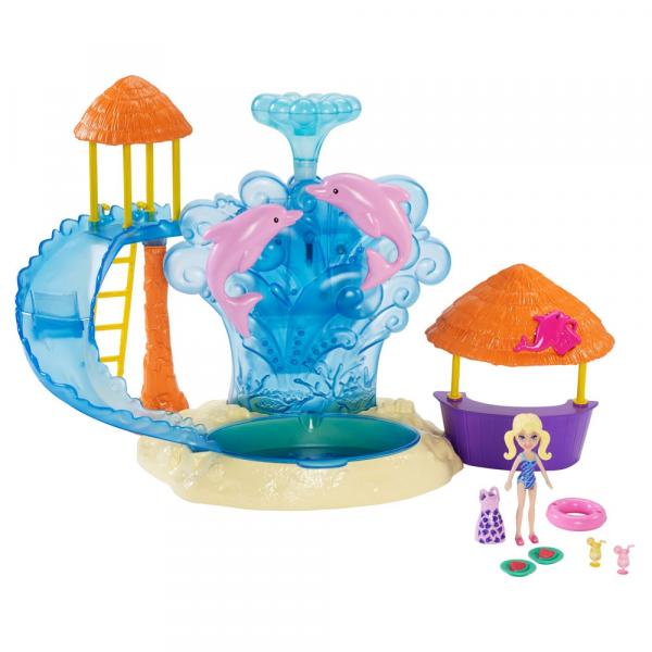 Playset e Mini Boneca - Polly Pocket - Parque Aquático e Golfinhos - Mattel