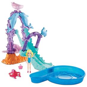 Playset e Mini Boneca Polly Pocket - Parque Aquático Golfinho - Mattel