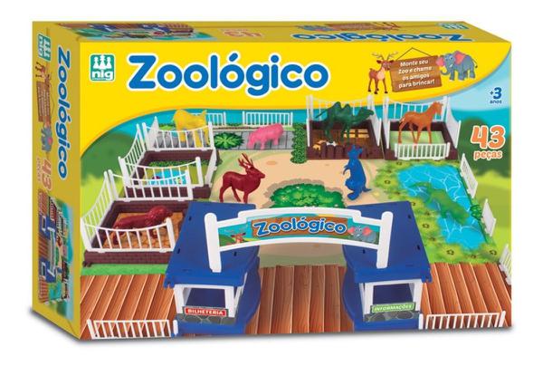 Playset Meu Zoologico com 25 Peças da Nig Brinquedos 0234