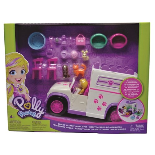 Playset Polly Pocket Hospital Movel dos Bichinhos Mattel