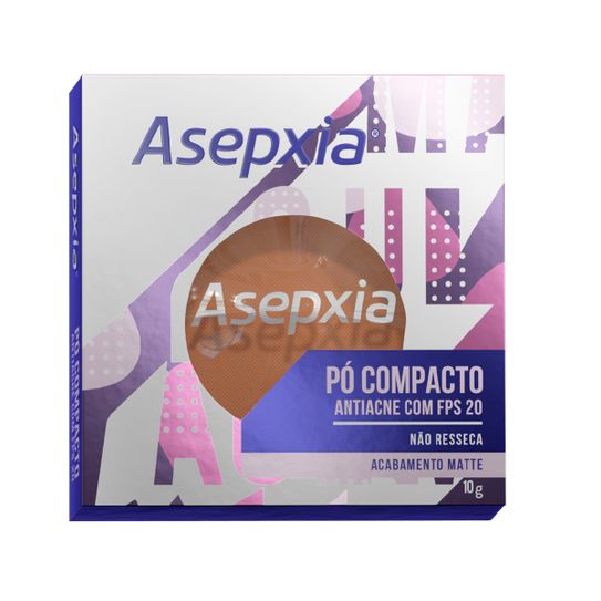 Po Compacto Asepxia Matte Antiacne Fps20 Cor Marrom 10g