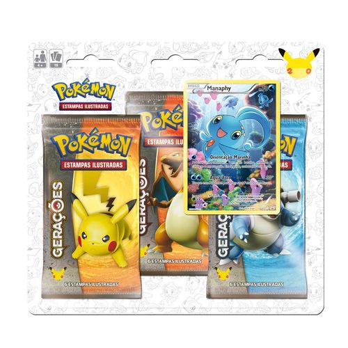 Pokémon Copag Triple Pack Gerações - Manaphy