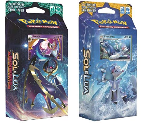 Pokemon Kit 2 Decks Sol e Lua Primarina + Lunala