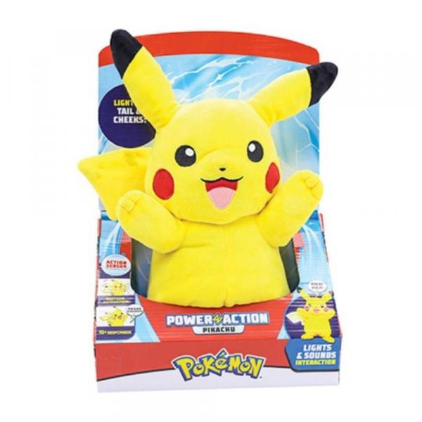 Pokémon - Pelúcia do Pikachu Power Action - Luz e Som - DTC