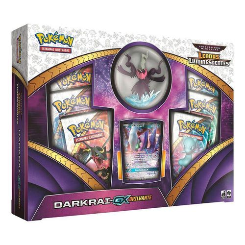Pokémon Tcg: Box Coleção com Miniatura Sm3.5 Lendas Luminescentes - Darkrai-gx Brilhante