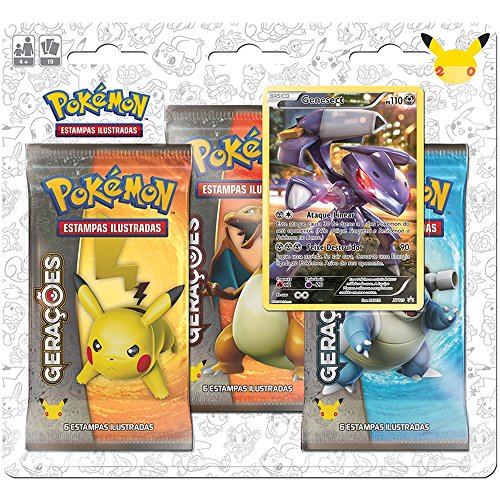 Pokémon Triple Pack 20 Anos Coleção Mítico Gerações Genesect