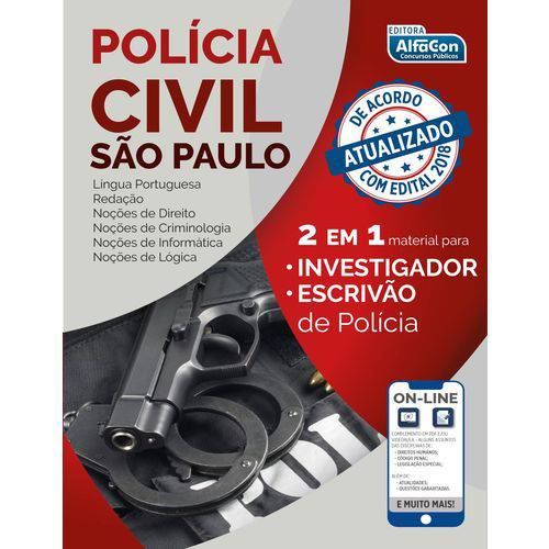 Polícia Civil de São Paulo - PC SP - 2 em 1 - Investigador e Escrivão de Policia