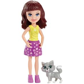 Polly Boneca Lila com Bichinho - Mattel