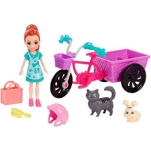 Polly Pocket Bicicleta Aventura com Bichinho - Mattel