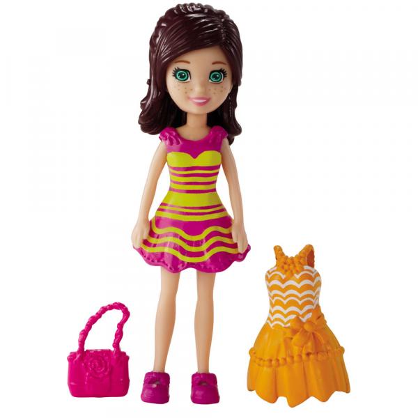 Polly Pocket Boneca e Vestidinho Lila - Mattel