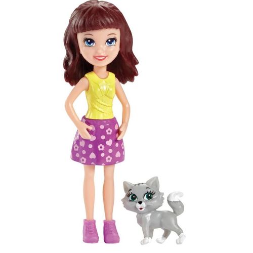 Polly Pocket Boneca Lila com Bichinho - Bcy85 - Mattel