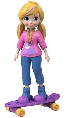 Polly Pocket Boneca Polly Skatista Ftp68 Mattel