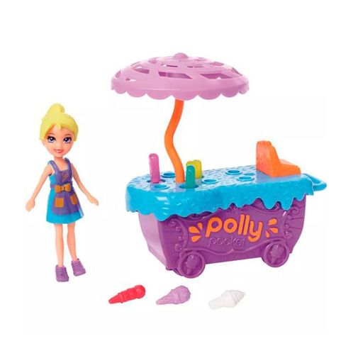 Polly Pocket - Carrinho de Sorvetes Divertidos Polly - Mattel