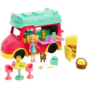 Polly Pocket Food Truck 2 em 1 Smoothies e Cafe Mattel Gdm20