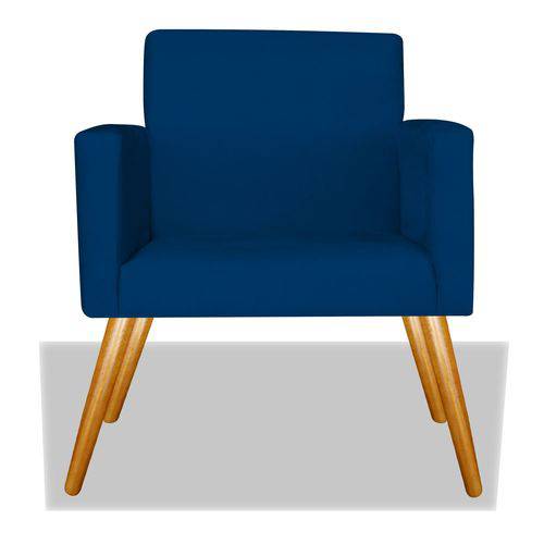 Tudo sobre 'Poltrona Cadeira Decorativa Nina Recepção Sala Escritório Suede Azul Marinho – BC DECOR'