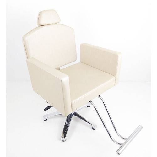 Tudo sobre 'Poltrona Cadeira Heidi Reclinável Móveis para Salão - Cor: Pérola Acetinado'