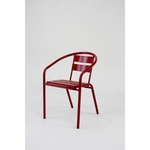 Poltrona Cadeira para Jardim Áreas Externas - Alumínio - Vermelha