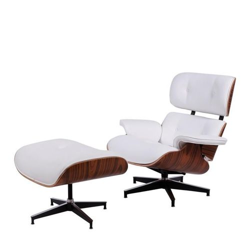 Poltrona Charles Eames com Puff - Branca - ÓR Design